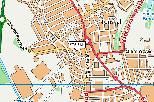 ST6 5AH map - OS VectorMap District (Ordnance Survey)