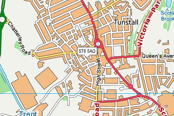 ST6 5AQ map - OS VectorMap District (Ordnance Survey)