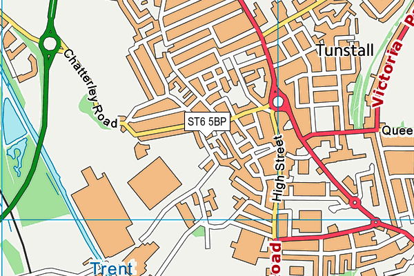 ST6 5BP map - OS VectorMap District (Ordnance Survey)