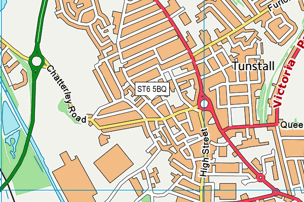 ST6 5BQ map - OS VectorMap District (Ordnance Survey)