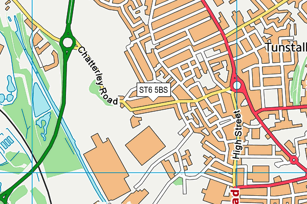 ST6 5BS map - OS VectorMap District (Ordnance Survey)