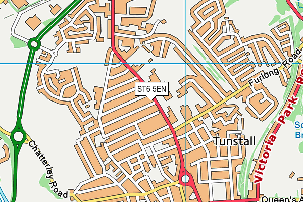 ST6 5EN map - OS VectorMap District (Ordnance Survey)