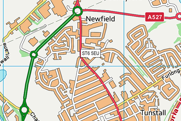 ST6 5EU map - OS VectorMap District (Ordnance Survey)