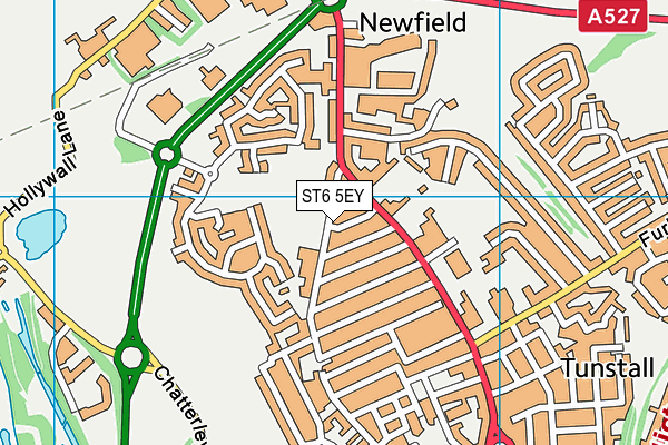 ST6 5EY map - OS VectorMap District (Ordnance Survey)