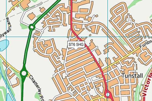 ST6 5HG map - OS VectorMap District (Ordnance Survey)