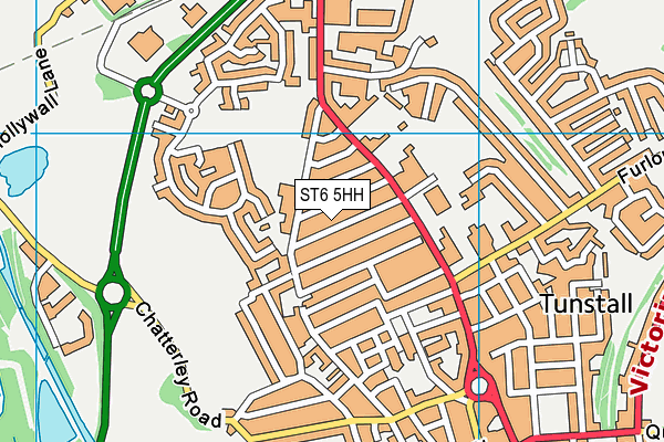 ST6 5HH map - OS VectorMap District (Ordnance Survey)