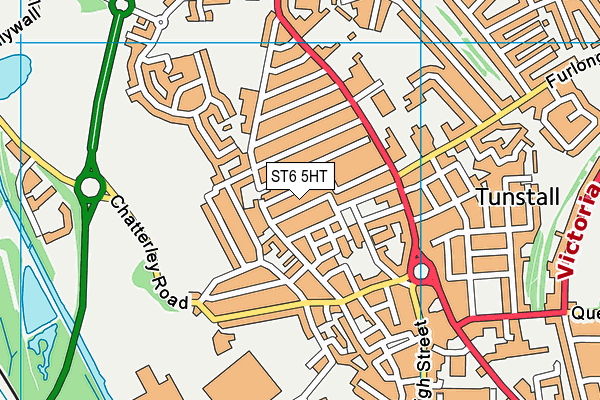 ST6 5HT map - OS VectorMap District (Ordnance Survey)