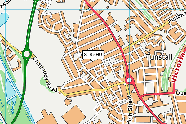 ST6 5HU map - OS VectorMap District (Ordnance Survey)