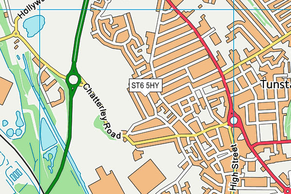 ST6 5HY map - OS VectorMap District (Ordnance Survey)