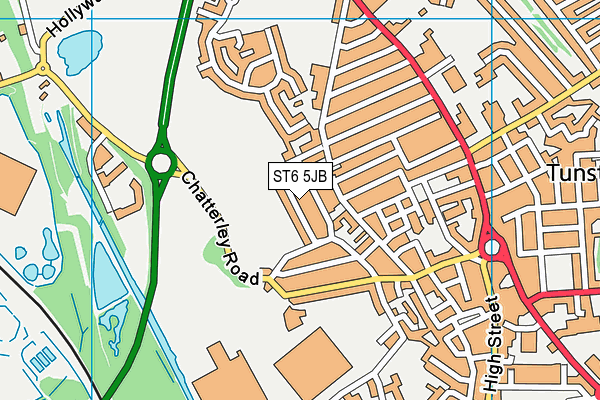 ST6 5JB map - OS VectorMap District (Ordnance Survey)