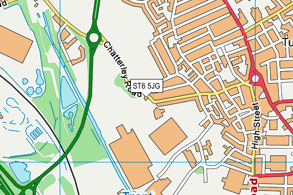 ST6 5JG map - OS VectorMap District (Ordnance Survey)