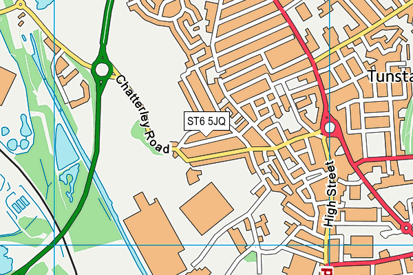 ST6 5JQ map - OS VectorMap District (Ordnance Survey)