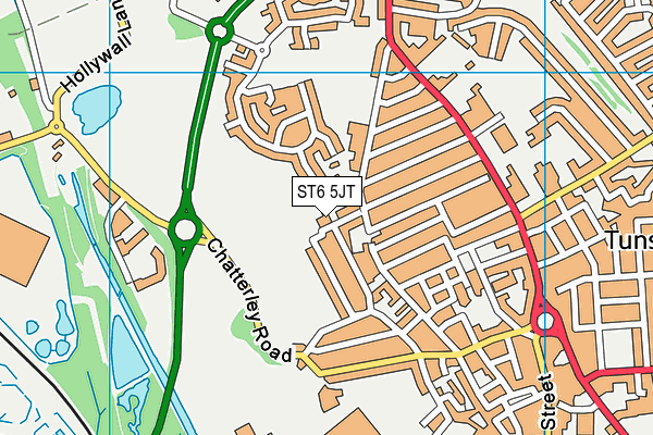 ST6 5JT map - OS VectorMap District (Ordnance Survey)