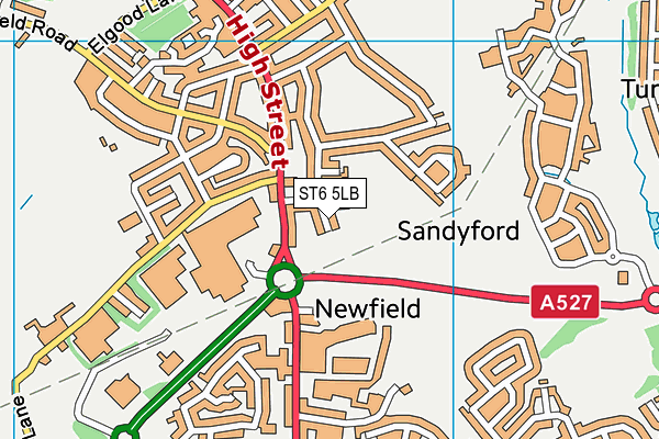 ST6 5LB map - OS VectorMap District (Ordnance Survey)