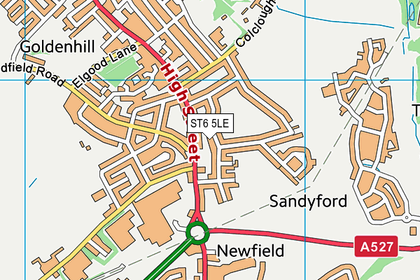 ST6 5LE map - OS VectorMap District (Ordnance Survey)