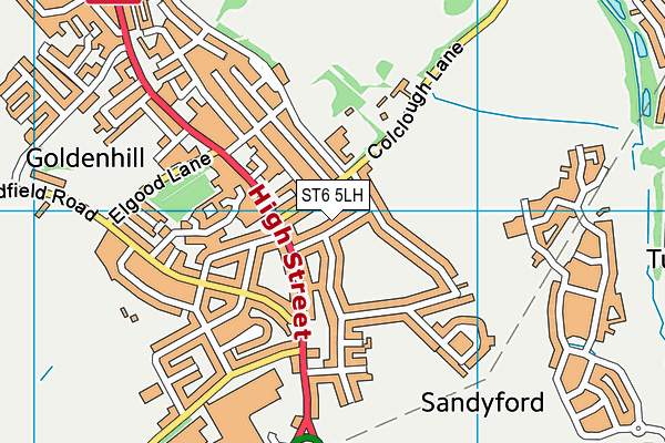 ST6 5LH map - OS VectorMap District (Ordnance Survey)