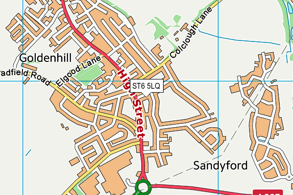 ST6 5LQ map - OS VectorMap District (Ordnance Survey)