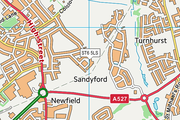 ST6 5LS map - OS VectorMap District (Ordnance Survey)