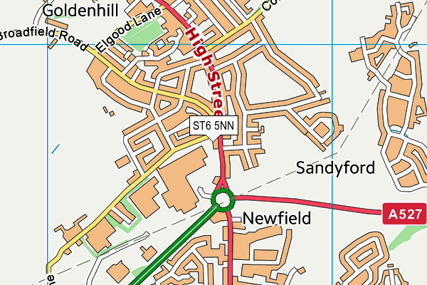 ST6 5NN map - OS VectorMap District (Ordnance Survey)