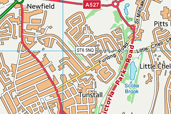 ST6 5NQ map - OS VectorMap District (Ordnance Survey)