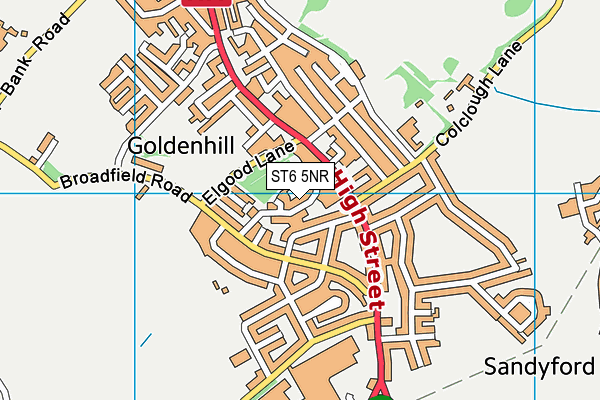 ST6 5NR map - OS VectorMap District (Ordnance Survey)