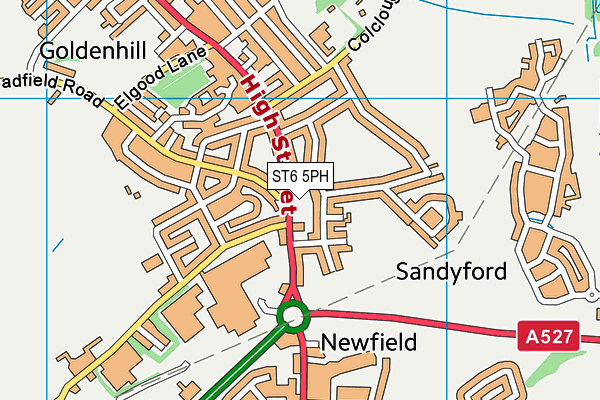 ST6 5PH map - OS VectorMap District (Ordnance Survey)