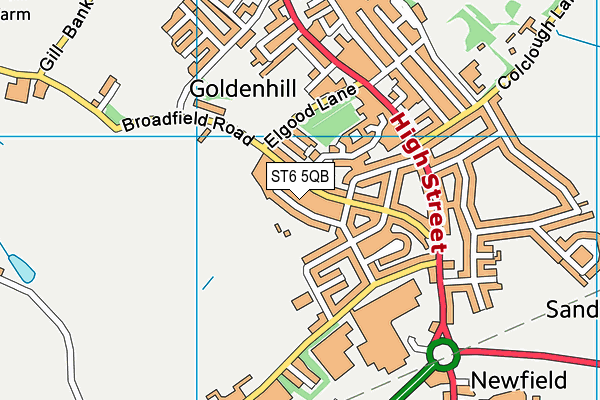 ST6 5QB map - OS VectorMap District (Ordnance Survey)