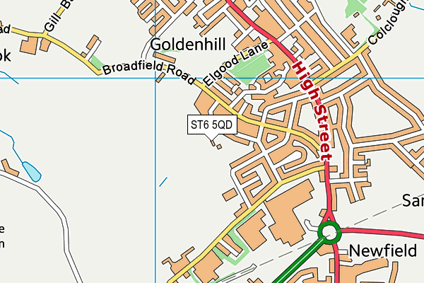 ST6 5QD map - OS VectorMap District (Ordnance Survey)