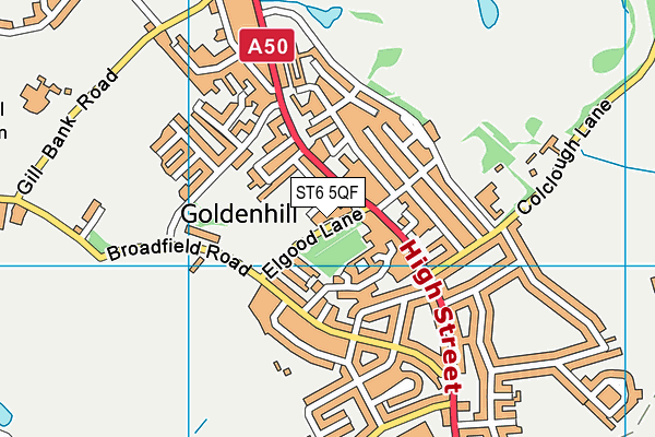 ST6 5QF map - OS VectorMap District (Ordnance Survey)