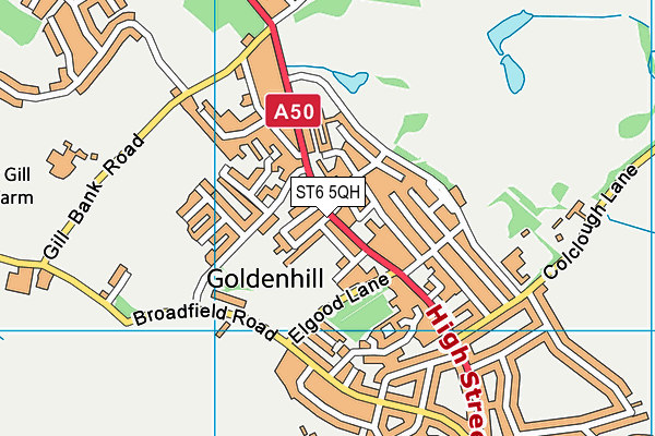 ST6 5QH map - OS VectorMap District (Ordnance Survey)