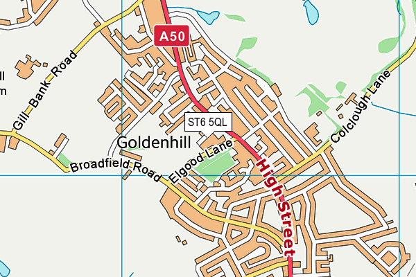 ST6 5QL map - OS VectorMap District (Ordnance Survey)