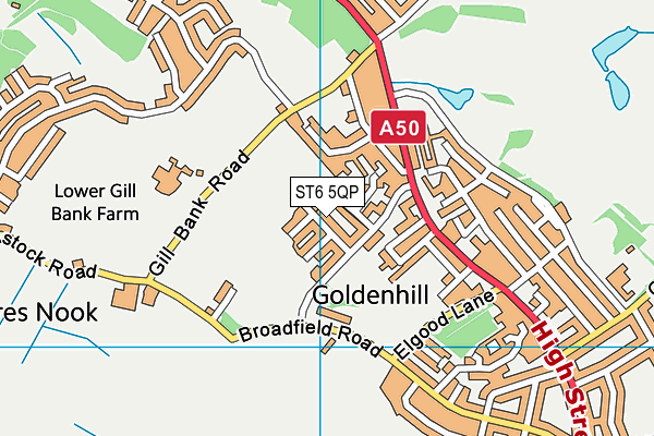 ST6 5QP map - OS VectorMap District (Ordnance Survey)