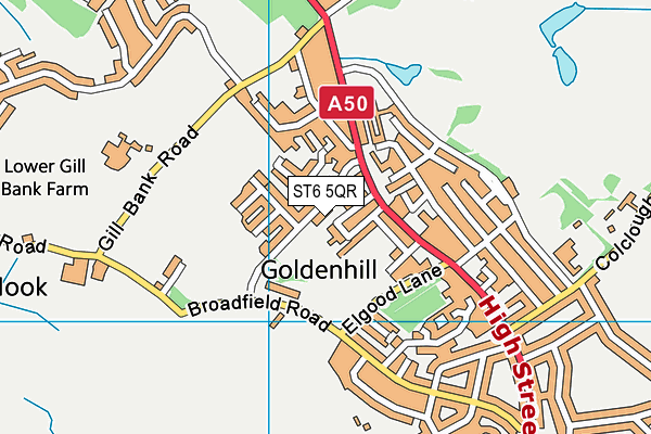 ST6 5QR map - OS VectorMap District (Ordnance Survey)