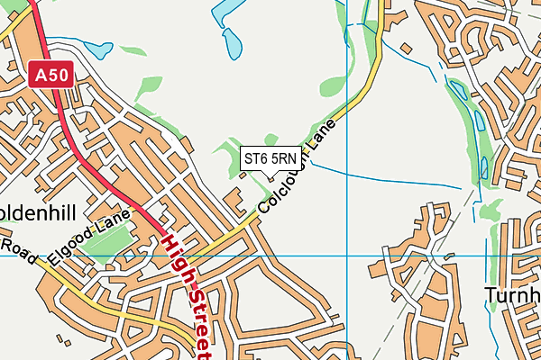 ST6 5RN map - OS VectorMap District (Ordnance Survey)