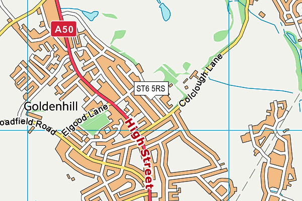 ST6 5RS map - OS VectorMap District (Ordnance Survey)