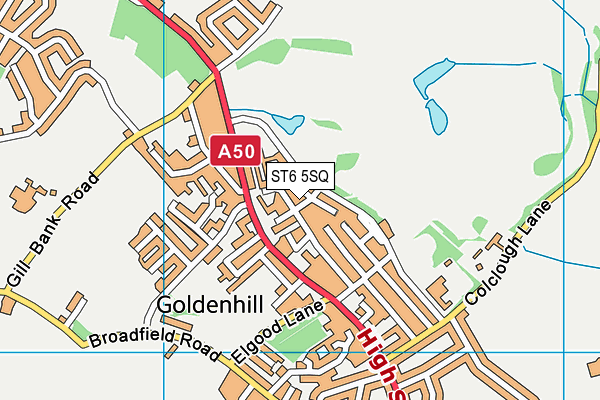 ST6 5SQ map - OS VectorMap District (Ordnance Survey)