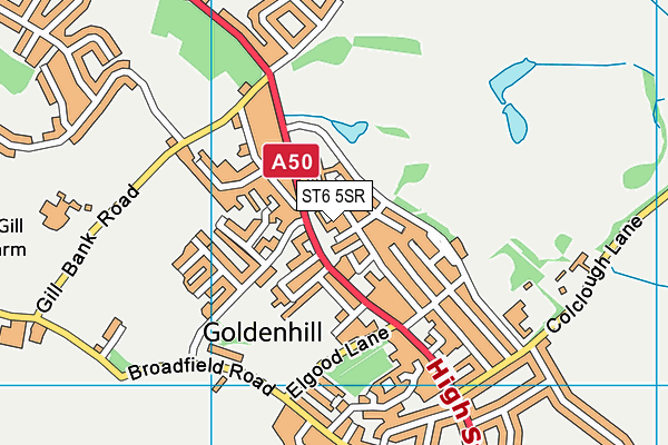 ST6 5SR map - OS VectorMap District (Ordnance Survey)