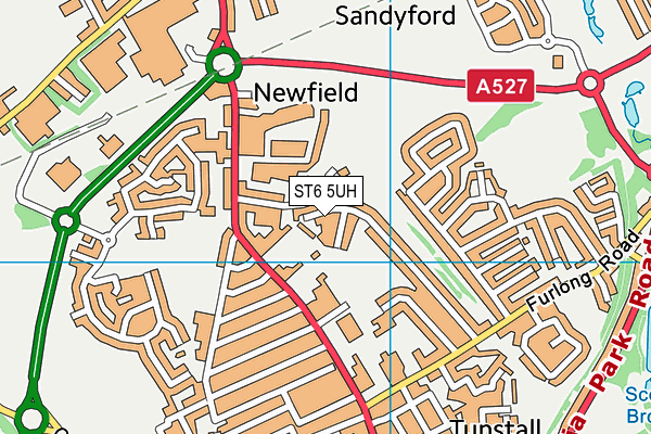 ST6 5UH map - OS VectorMap District (Ordnance Survey)