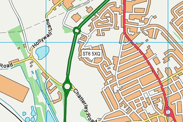 ST6 5XQ map - OS VectorMap District (Ordnance Survey)