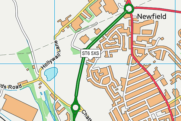 ST6 5XS map - OS VectorMap District (Ordnance Survey)
