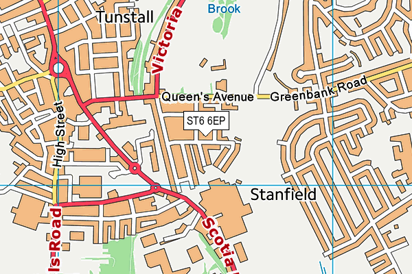 ST6 6EP map - OS VectorMap District (Ordnance Survey)