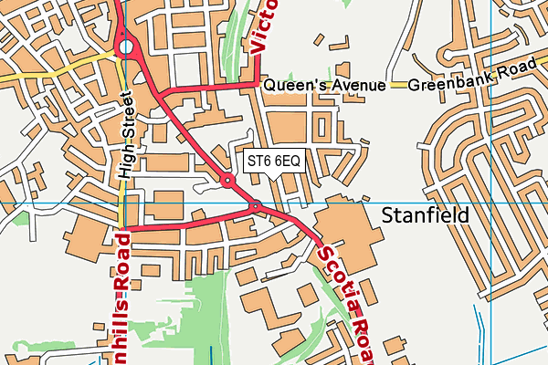 ST6 6EQ map - OS VectorMap District (Ordnance Survey)