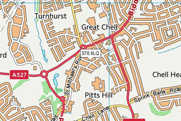 ST6 6LQ map - OS VectorMap District (Ordnance Survey)