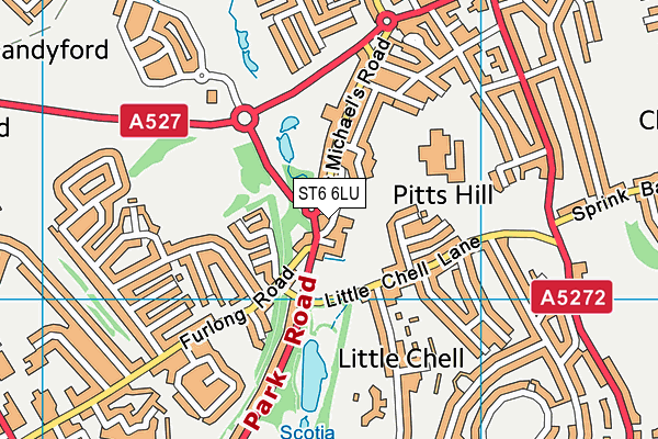 ST6 6LU map - OS VectorMap District (Ordnance Survey)