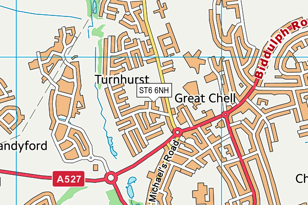 ST6 6NH map - OS VectorMap District (Ordnance Survey)