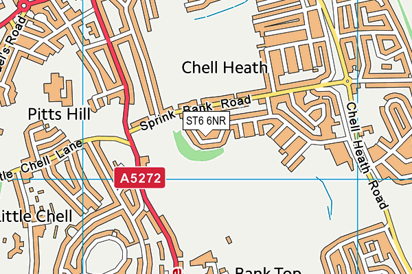 ST6 6NR map - OS VectorMap District (Ordnance Survey)