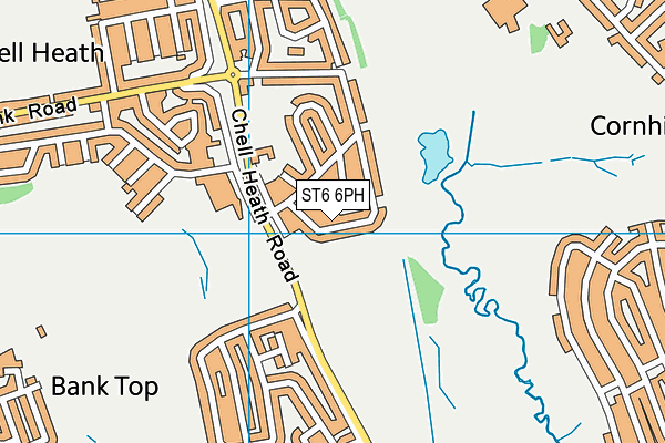 ST6 6PH map - OS VectorMap District (Ordnance Survey)