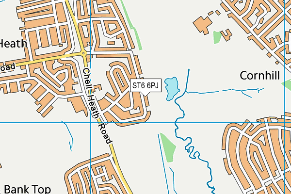 ST6 6PJ map - OS VectorMap District (Ordnance Survey)