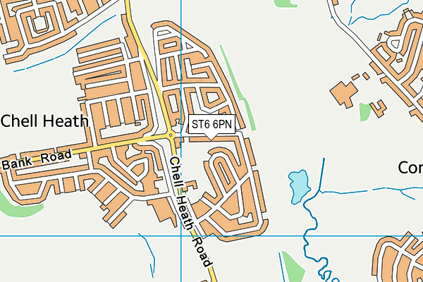 ST6 6PN map - OS VectorMap District (Ordnance Survey)