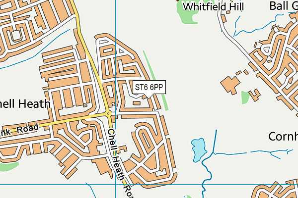 ST6 6PP map - OS VectorMap District (Ordnance Survey)